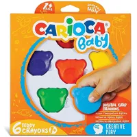 Carioca Teddy Wachsmalstifte 6 St. mehrfarbig