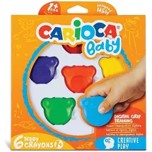 Carioca Teddy Wachsmalstifte 6 St. mehrfarbig