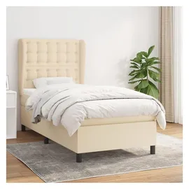 vidaXL Boxspringbett 90 x 200 cm Creme
