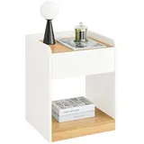 SoBuy Nachtschrank Dreamland 45 x 40 x 55 cm Weiß