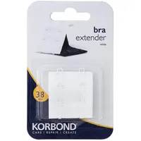 Korbond Doppelhaken-BH-Verlängerung – 1 x 38 mm weiße BH-Verlängerung – maschinenwaschbar – BH-Größe um bis zu 8 cm erhöhen – Bequeme Passform, 110102