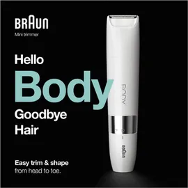 Braun Mini Body- Bikini-Trimmer BS1000 weiß