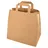 Papstar 50 Tragetaschen, Papier 25 cm x 26 cm x 17 cm braun mit Tragegriff