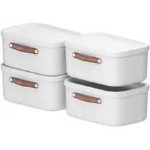 Rotho Maloja Aufbewahrungsbox 39,5 x 26,5 x 17,7 cm 4-tlg. weiß