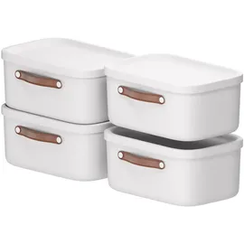 Rotho Maloja Aufbewahrungsbox 39,5 x 26,5 x 17,7 cm 4-tlg. weiß