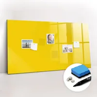 Tulup Magnettafel, Gelb, Glas, 120x0.4x60 cm, Dekoration, Magnettafeln &