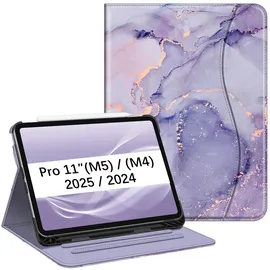 Fintie Hülle für iPad Pro 11 Zoll (M5/M4) 2025/2024 Lilac Marmor