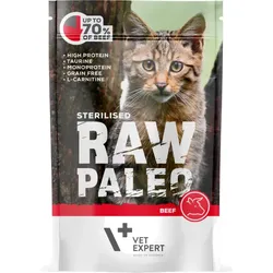 RAW PALEO sterilisiertes Katzenfutter Rindfleisch 100g