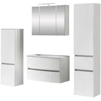 WELLTIME Badezimmer-Set WELLTIME "Kaunas", weiß (matt weiß, weiß), B:120cm