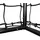 Hudora Fußballtor Schwarz 240 cm