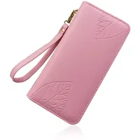 SCJJZ portemonnaie damen,geldbörse damen klein,portemonnaie damen klein,geldbeutel damen,Damen Lange Geldbörse Reißverschluss Damen Clutch Bag Damen Handtasche (Rosa)