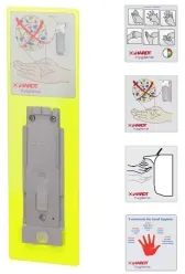 ingo-man® SRL T Signalrahmen, mit Aufkleber 1418678 - leuchtgelb , Für 1 Liter - Spender, leuchtgelb