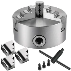 VEVOR K11-100 100mm Drehfutter  3-Backen-Wende-Gusseisen-Einstellung Selbstzentrierend