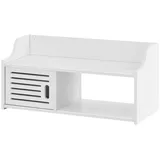 [en.casa] Hängeschrank Weiß, Kunststoff, 62x28x25 cm, Badezimmer, Badezimmerschränke, Hängeschränke