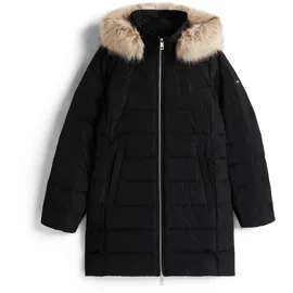 Tommy Hilfiger Damen, Daunenmantel mit abnehmbarem Kunstpelzbesatz, BLACK, S