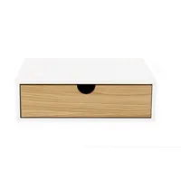 WoodMan Nachttisch, Holzfurnier aus eiche, weiss, , 16388120-0 B/H/T: