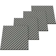 [neu.holz] Akustik-Wandpaneel 16er Set Vang diagonal 60x60 cm Eichenoptik, hellgrau