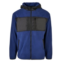URBAN CLASSICS Men's TB5534-Hooded Micro Fleece Jacket Jacke, spaceblue, M