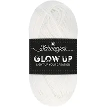 Scheepjes - Scheepjes Glow Up 1001 Luminescent White (105m) Leicht und Langlebig Garn - 1x50g