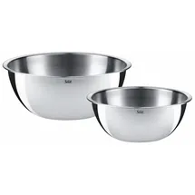 Silit Schüsselset 2-teilig, Edelstahl Schüsseln für die Küche, Multifunktional als Rührschüssel, Salatschüssel, Teigschüssel, stapelbar