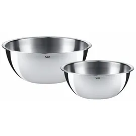 Silit Schüsselset 2-teilig, Edelstahl Schüsseln für die Küche, Multifunktional als Rührschüssel, Salatschüssel, Teigschüssel, stapelbar