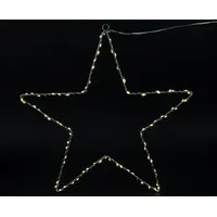 Spetebo Fensterbild Stern 89 LED - warmweiß/mit Timer - Fenster Silhouette beleuchtet Außen