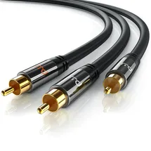 Primewire Y-Cinch Audio-Kabel, rca, HiFi Audio-Kabel mehrfach geschirmt, 1x Cinch auf 2x Cinch - 7,5m