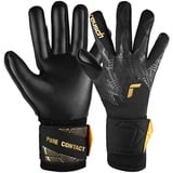 Reusch Pure Contact Infinity Junior Torwarthandschuhe für Kinder optimal für Kunstrasen, 5.5, schwarz-Gold