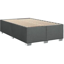 vidaXL Boxspringbett 120 x 200 cm Dunkelgrau