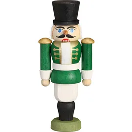 seiffener volkskunst eg schauwerkstatt Mini-Nussknacker Husar grün ca. 9 cm Erzgebirgskunst Nußknacker