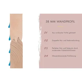 Karibu Gartensauna Saunahaus Angkor 1 Ohne Ofen inkl. 10-teiligem gratis Saunaset im Wert von 232,94 €