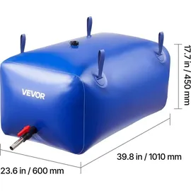Vevor Wasserspeicherblase 240 L Blau
