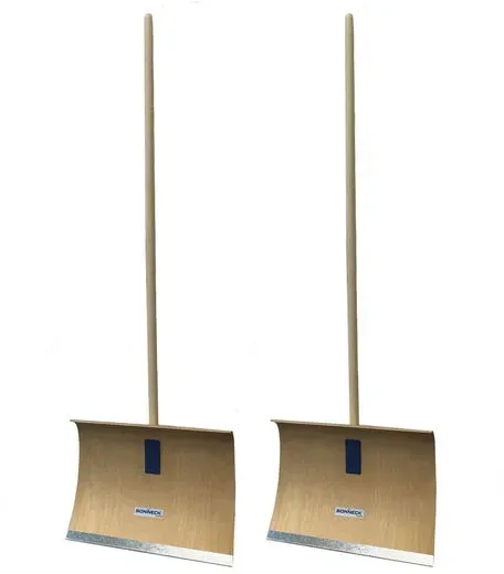 Schneeschieber-SETs & Mütze/Handschuhe-SETs Schneeschippe Schneeschaufel - Schneeschieber-Set Holz