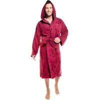 aqua-textil XS-XXXL Bademantel Kapuze Uni lang aufgesetzte Taschen Damen Herren Unisex warm Frottee Baumwolle OEKO-TEX Föhr - M