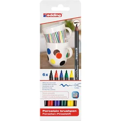 Porzellan-Pinselstift edding 4200 1-4mm VE=10x6 Farben