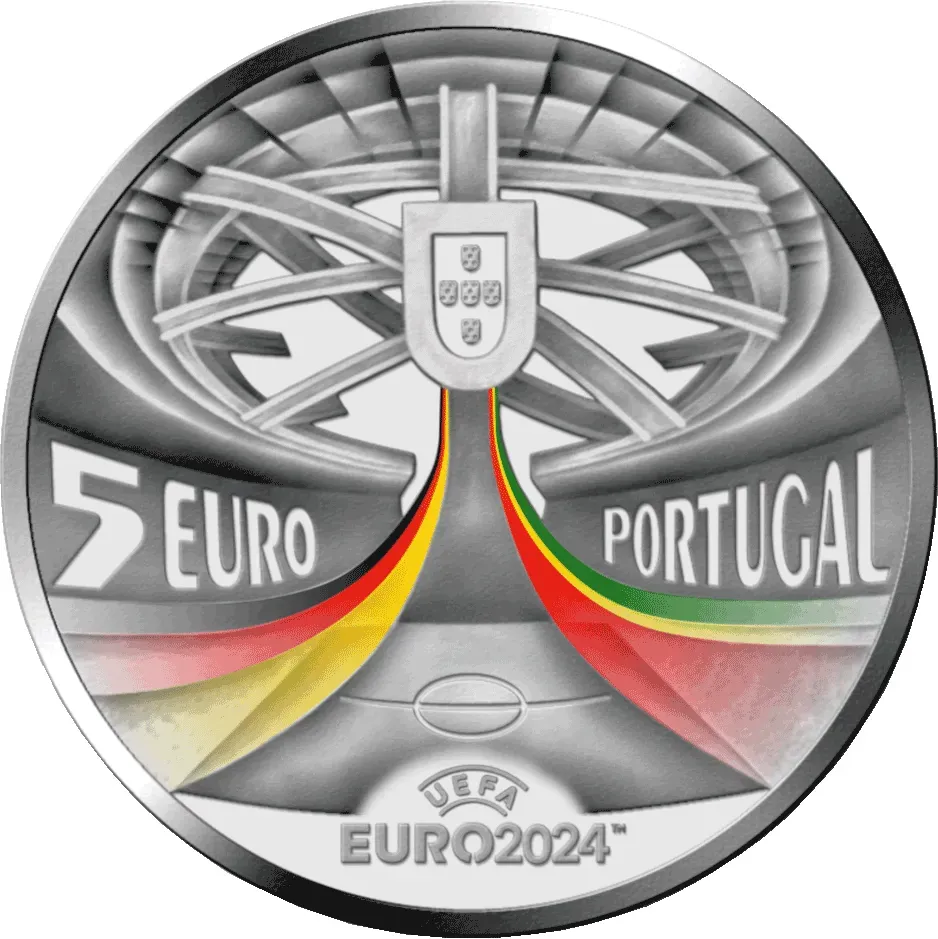 Preisvergleich Produktbild Offizielle Portugal Silber-Gedenkmünze zur UEFA EURO 2024TM