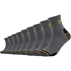 9er Pack camano Online Work Quarter Socken 9700 - dark grey melange 47-49