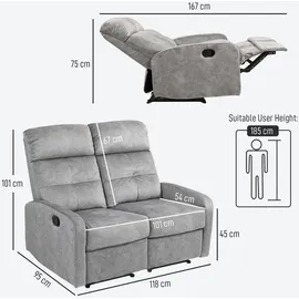 Homcom Relaxsessel mit Liegefunktion Polyester