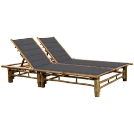 furnicato Sonnenliege 200 x 130 x 24-87 cm Anthrazit