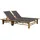 furnicato Sonnenliege 200 x 130 x 24-87 cm Anthrazit