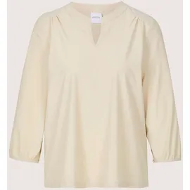 Madeleine Kurzarmbluse Elegante Schlupfbluse mit V-Ausschnitt Weiß 40