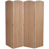 Mendler Bambus Paravent HWC-O30, Raumteiler Trennwand Sichtschutz, zusammenklappbar 4 Paneele 170x162cm