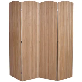 Mendler Bambus Paravent HWC-O30, Raumteiler Trennwand Sichtschutz, zusammenklappbar 4 Paneele 170x162cm