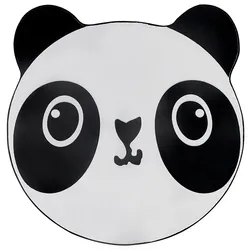 Kinderteppich schwarz / weiß ⌀ 120 cm Pandamotiv Kurzflor PANDA