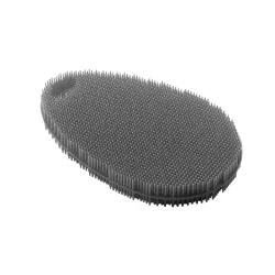 Metaltex Reinigungsschwamm aus Silikon 297615000 , Farbe: grau