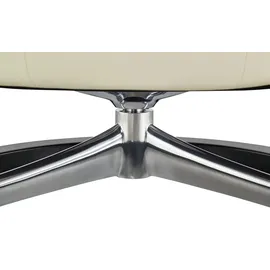 Stressless Relaxsessel mit Hocker Leder 78 x 111 x 76 cm creme