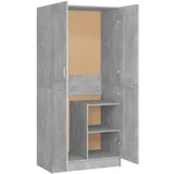 vidaXL Kleiderschrank Betongrau 82,5x51,5x180 cm Holzwerkstoff