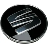 Seat 5F0601171CBX Radkappe (1 Stück) Radzierkappe Nabenabdeckung Nabenkappe, schwarz/silber