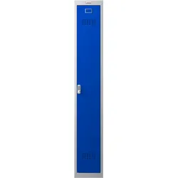 Phoenix PL1130GBE Schließfach Locker Grau - 1 Spind 1 blauer Tür - Elektronisches Schloss - Für Büro, Lager, Fitness