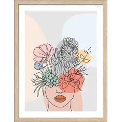 Gerahmtes Bild FLOWERS ON THE - bunt